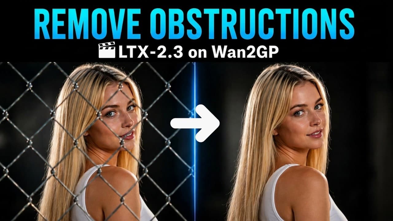 This LTX-2.3 LoRA Removes Obstructions From Video | Wan2GP Tutorial