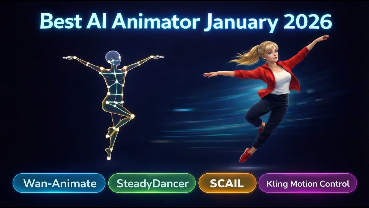 Best AI Animator in January 2026 (Wan-Animate vs Kling vs SteadyDancer vs SCAIL